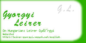 gyorgyi leirer business card